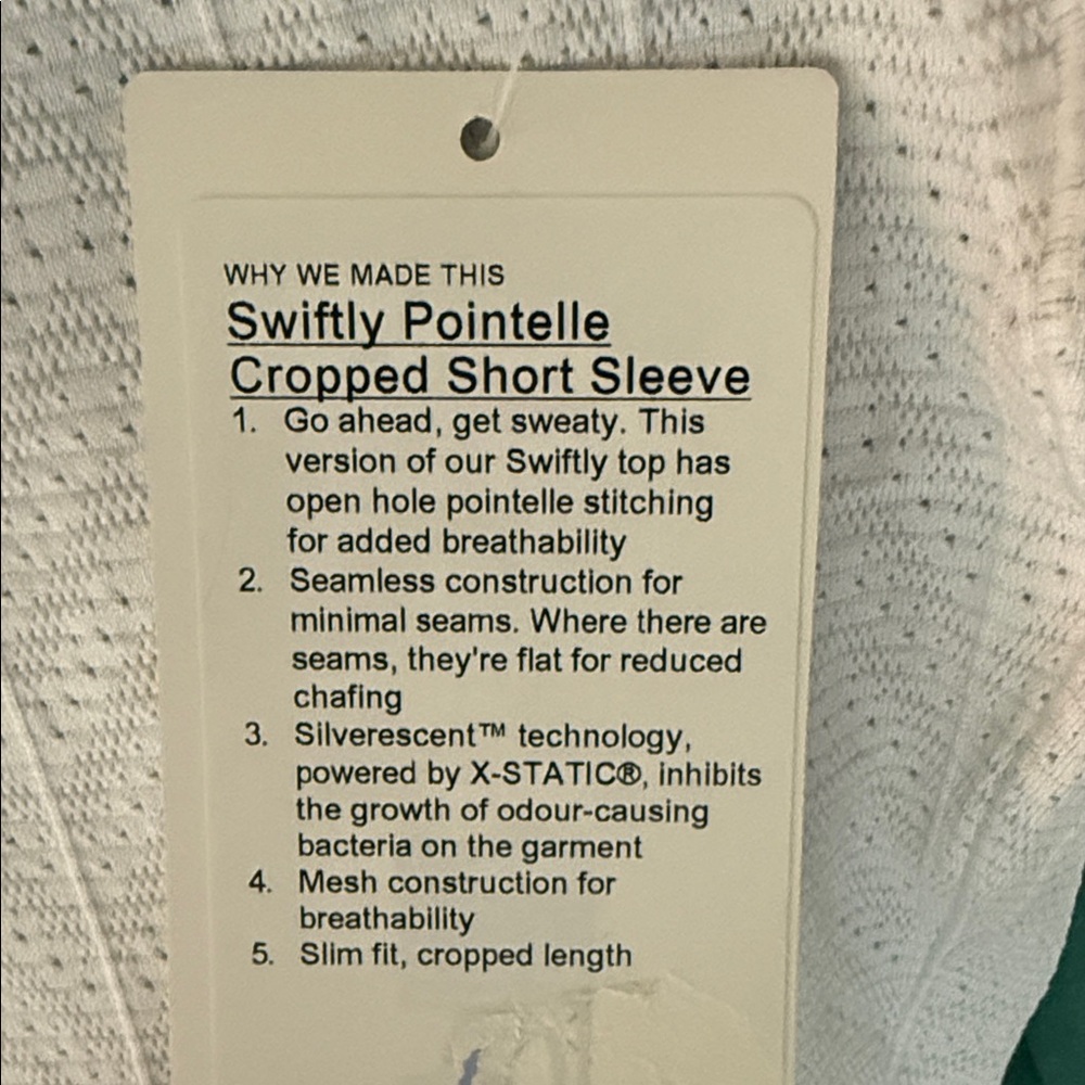 lululemon athletica Textured White Crop Top - Picture 2 of 6